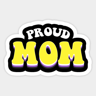 Proud Mom Nonbinary Pride Sticker